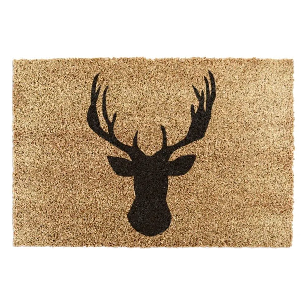 Country Black Stags Head Doormat - Extra Large7 - Duck Barn Interiors