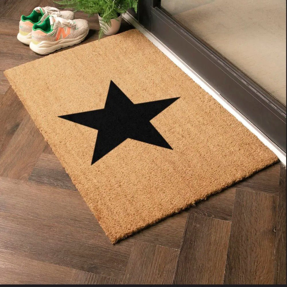 Country Black Star Doormat - Extra Large1 - Duck Barn Interiors