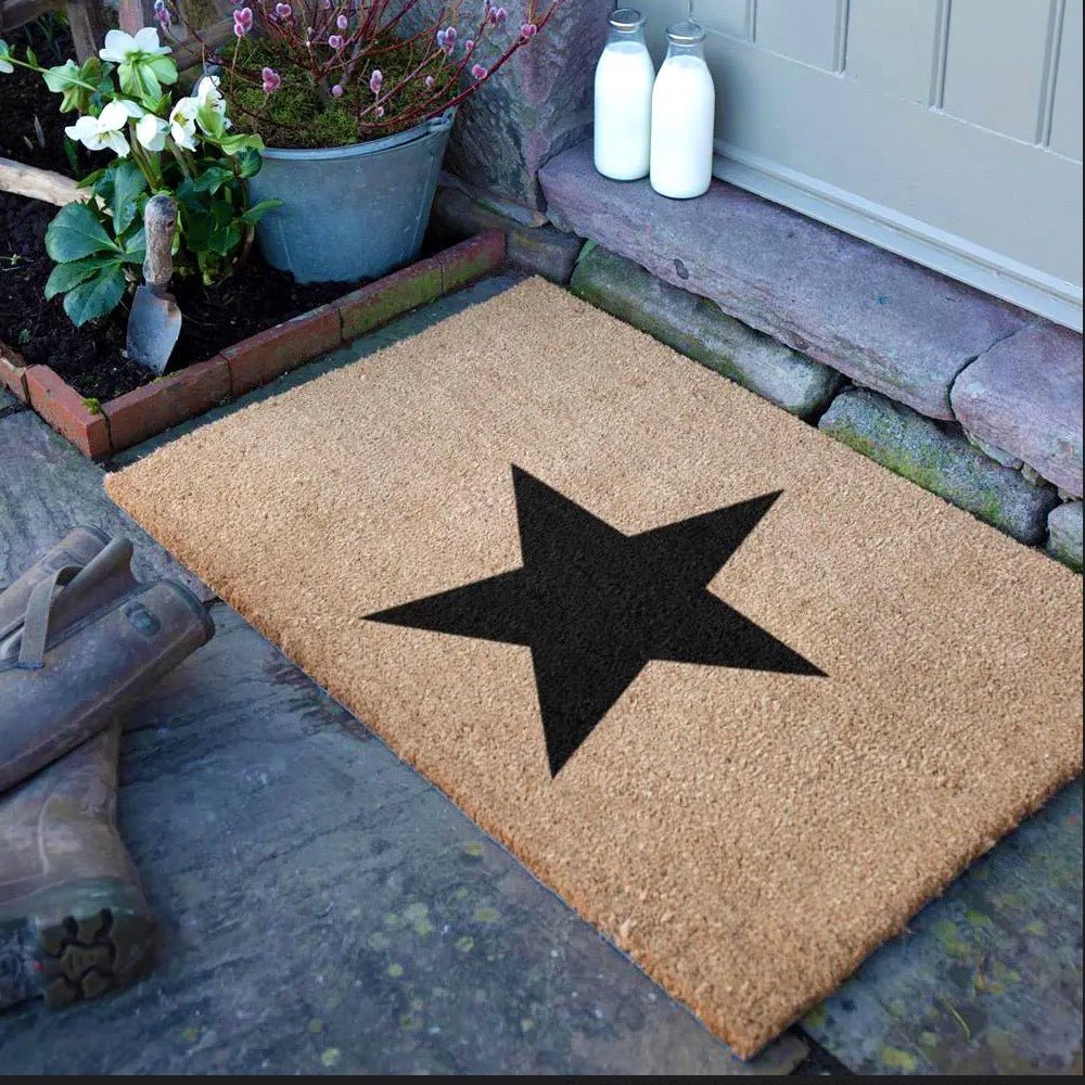 Country Black Star Doormat - Extra Large2 - Duck Barn Interiors