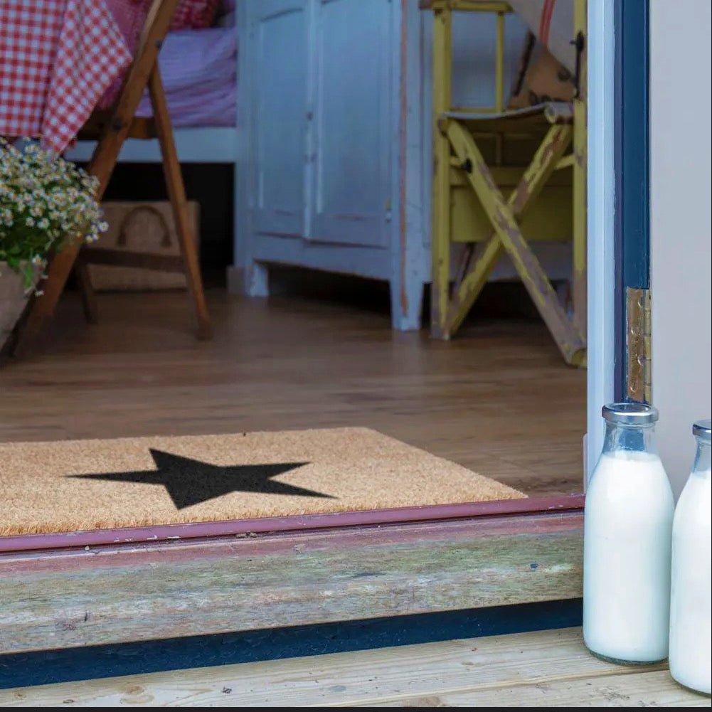 Country Black Star Doormat - Extra Large4 - Duck Barn Interiors
