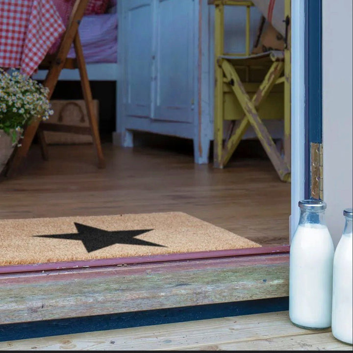 Country Black Star Doormat - Extra Large4 - Duck Barn Interiors
