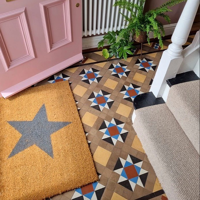 Country Grey Star Doormat - Extra Large4 - Duck Barn Interiors