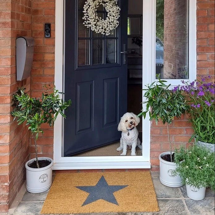 Country Grey Star Doormat - Extra Large5 - Duck Barn Interiors