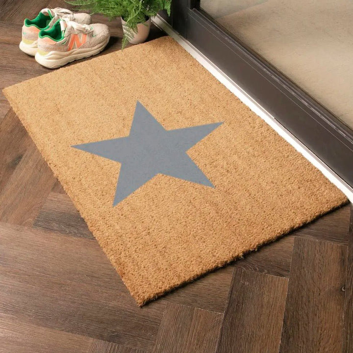 Country Grey Star Doormat - Extra Large2 - Duck Barn Interiors