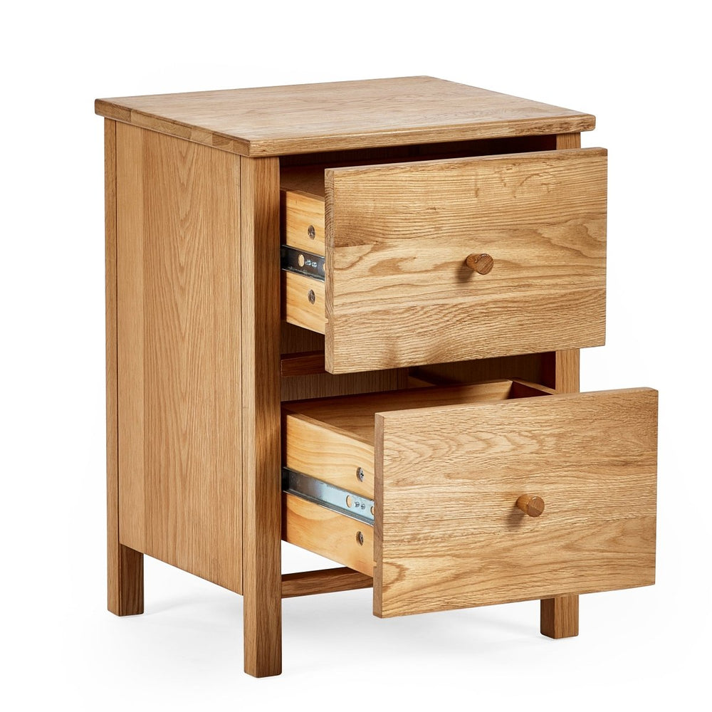 Coxmoor 2 Drawer Bedside - Oak3 - Duck Barn Interiors