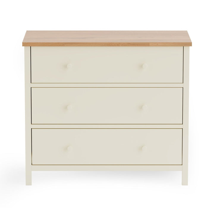 Coxmoor 3 Drawer Chest - Ivory and Oak4 - Duck Barn Interiors