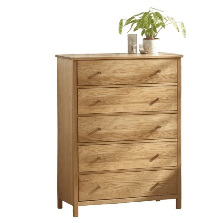 Coxmoor 5 Drawer Wide Chest - Oak1 - Duck Barn Interiors