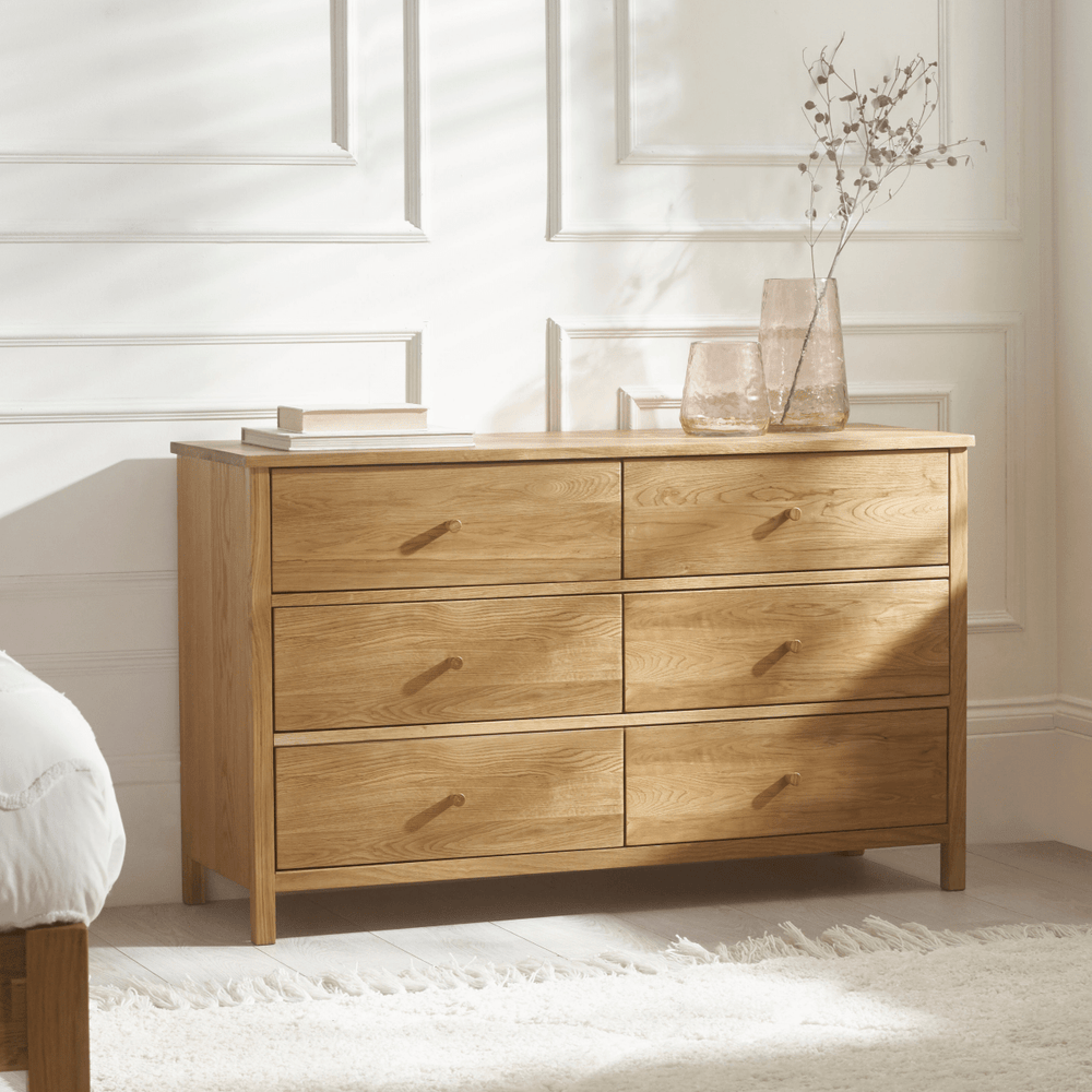 Coxmoor 6 Drawer Chest - Oak1 - Duck Barn Interiors