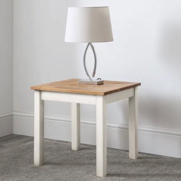 Coxmoor Lamp Table - Ivory & Oak1 - Duck Barn Interiors