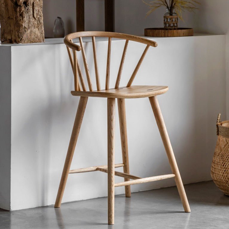 Craft Spindle Bar Stool - Oak1 - Duck Barn Interiors
