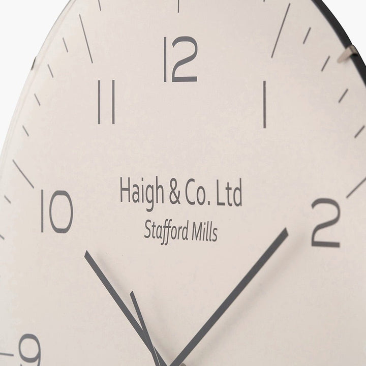 Cream and Black Dome Glass Large Wall Clock (50cm)6 - Duck Barn Interiors