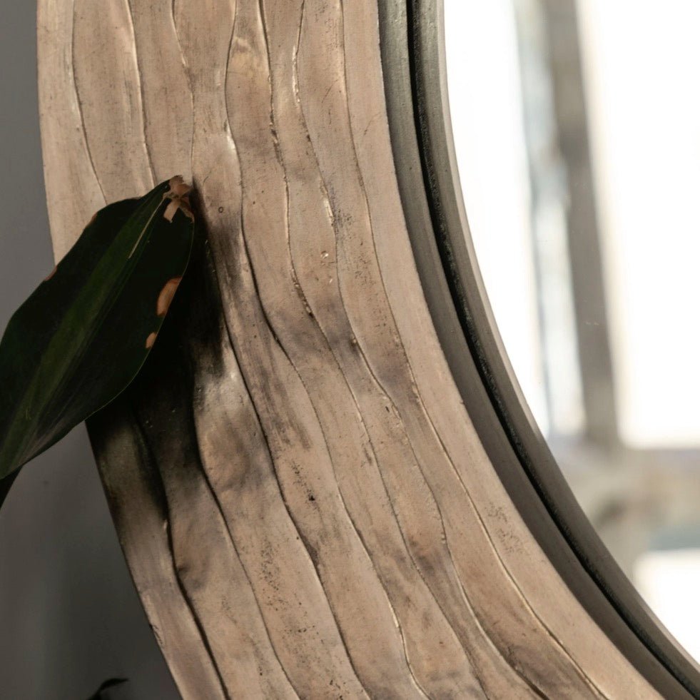 Cresta Champagne Round Mirror3 - Duck Barn Interiors