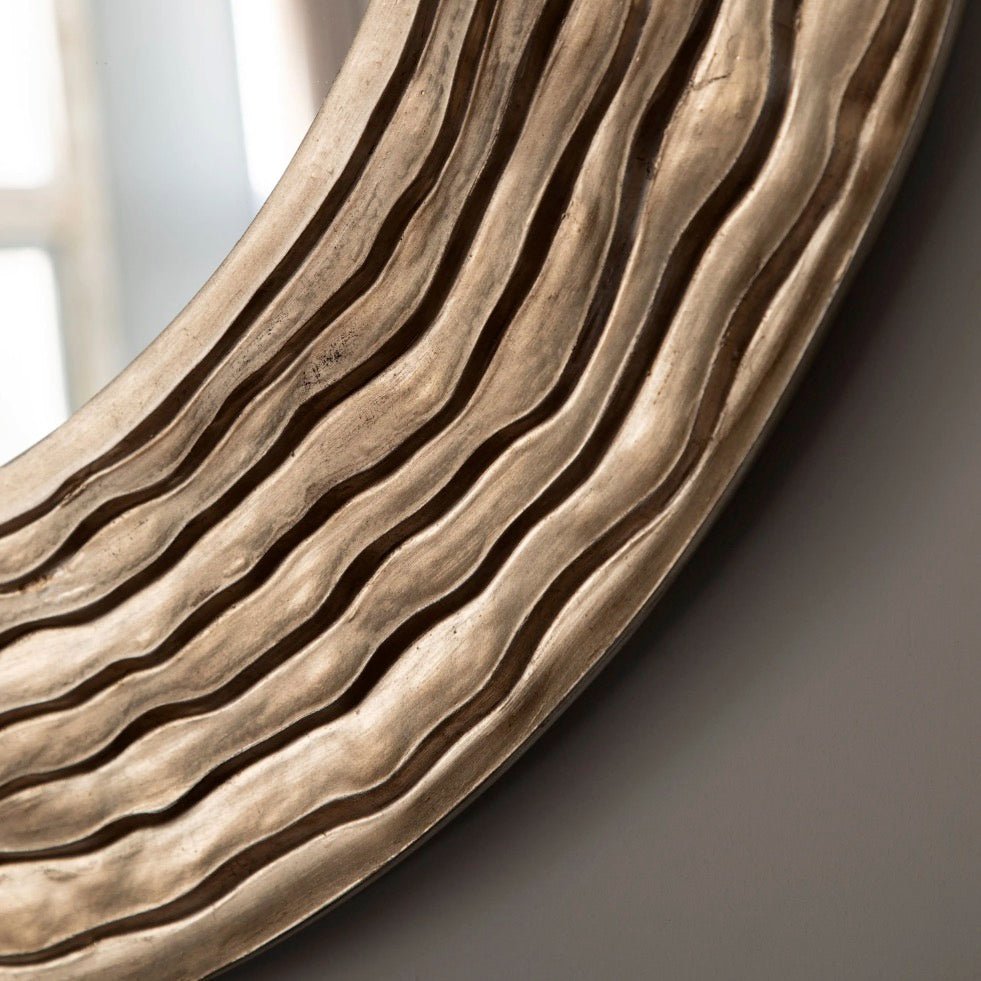 Cresta Champagne Round Mirror2 - Duck Barn Interiors