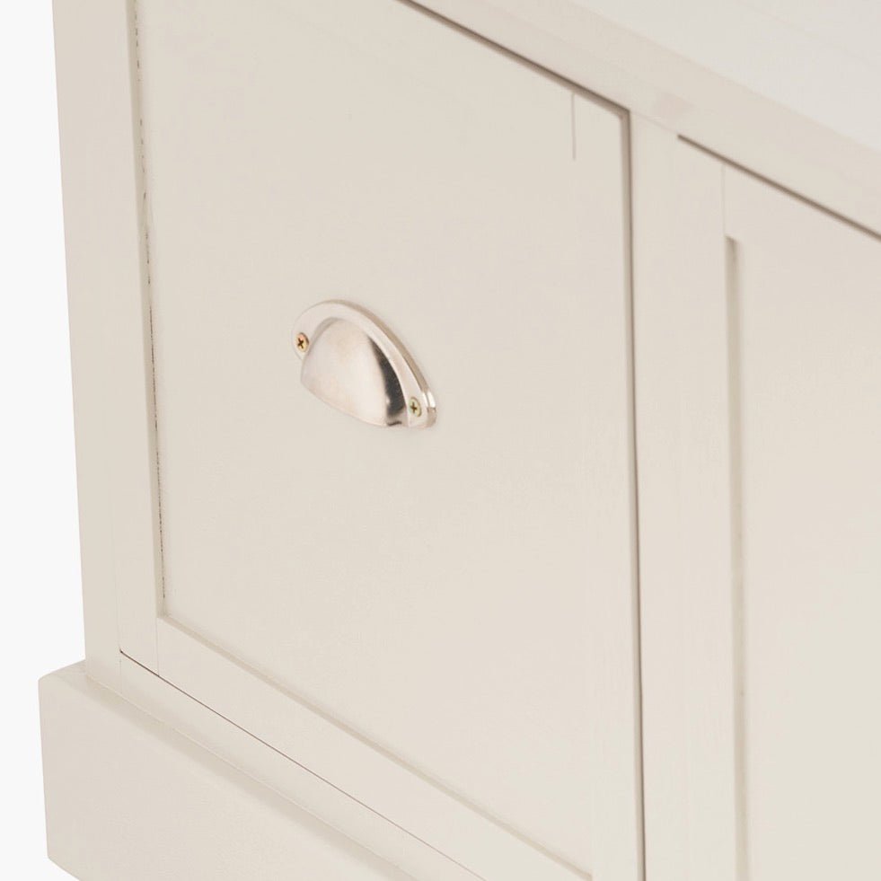 Croft Linen Pine 3 Drawer Low Unit3 - Duck Barn Interiors
