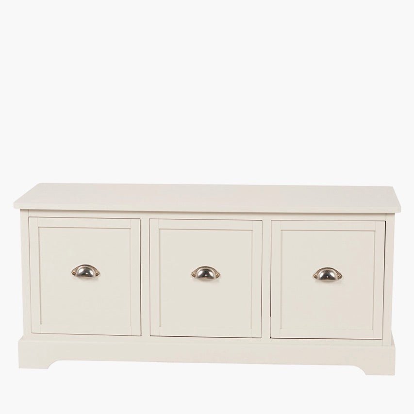 Croft Linen Pine 3 Drawer Low Unit5 - Duck Barn Interiors