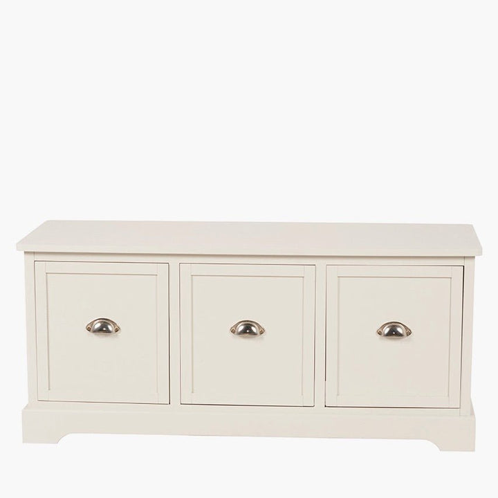 Croft Linen Pine 3 Drawer Low Unit5 - Duck Barn Interiors