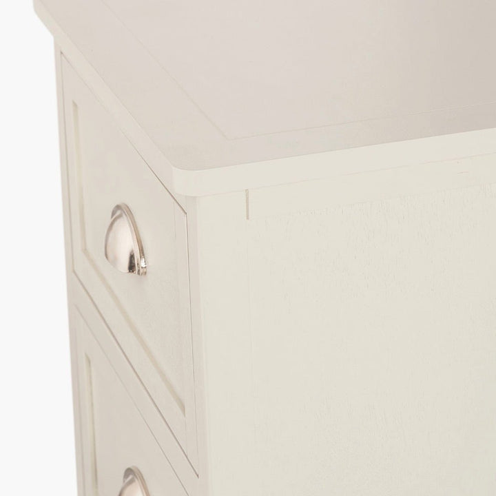 Croft Linen Pine 5 Drawer Tallboy4 - Duck Barn Interiors