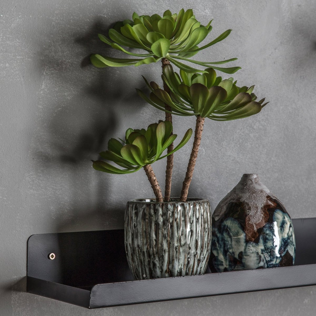 Crofton Black Metal Wall Shelf - 2 Sizes3 - Duck Barn Interiors