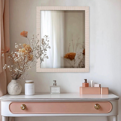 Cromer Rectangle Wall Mirror - Pink