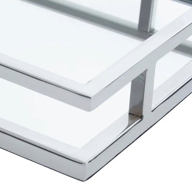 Cruzar Rectangular Silver Finish Tray4 - Duck Barn Interiors