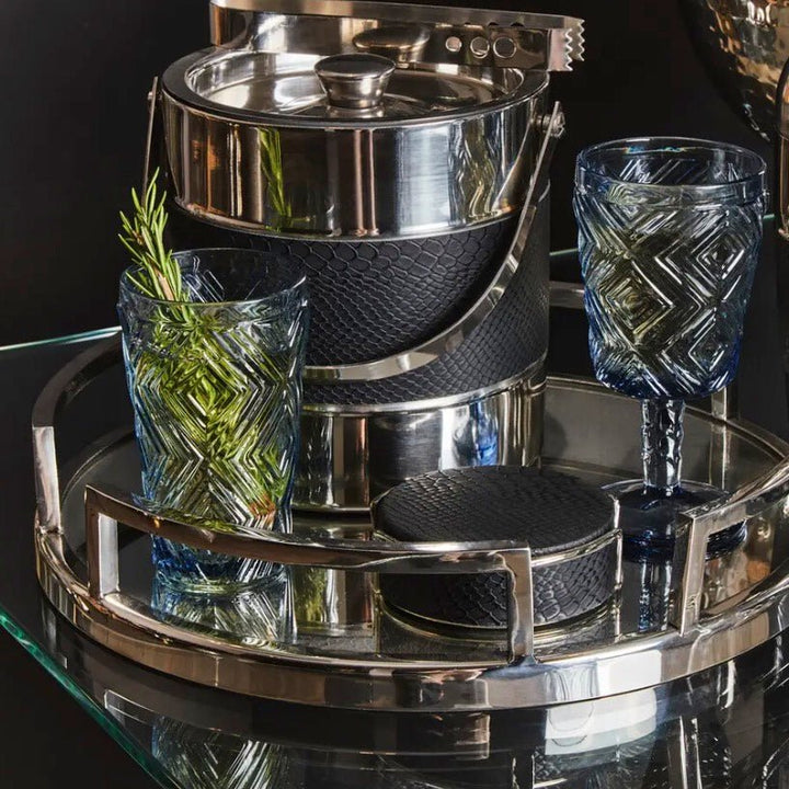 Cruzar Round Mirrored Tray - Silver3 - Duck Barn Interiors