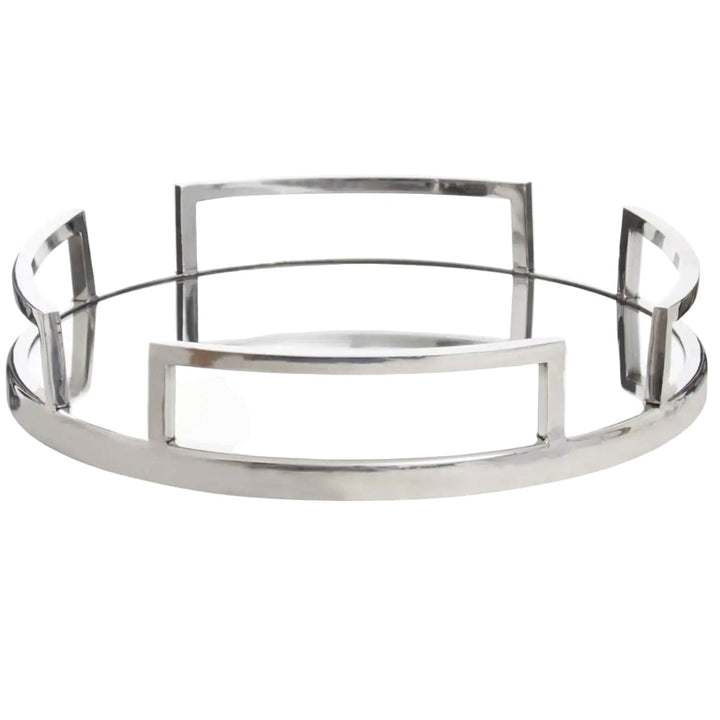 Cruzar Round Mirrored Tray - Silver1 - Duck Barn Interiors