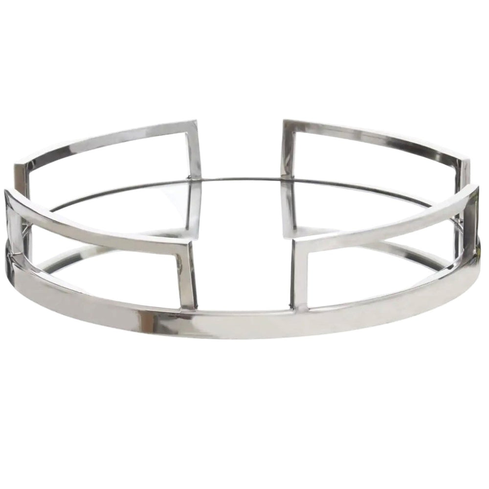 Cruzar Round Mirrored Tray - Silver2 - Duck Barn Interiors