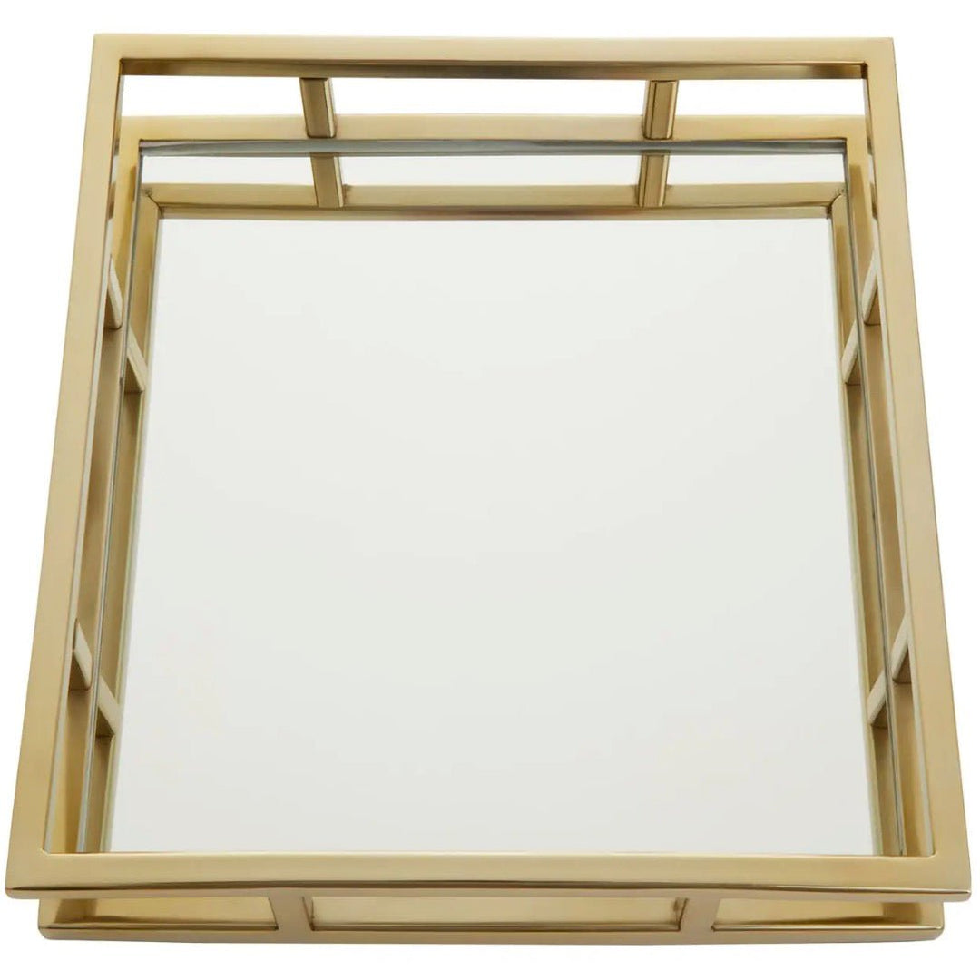 Cruzar Square Gold Finish Tray4 - Duck Barn Interiors