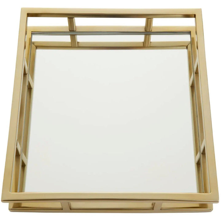 Cruzar Square Gold Finish Tray4 - Duck Barn Interiors