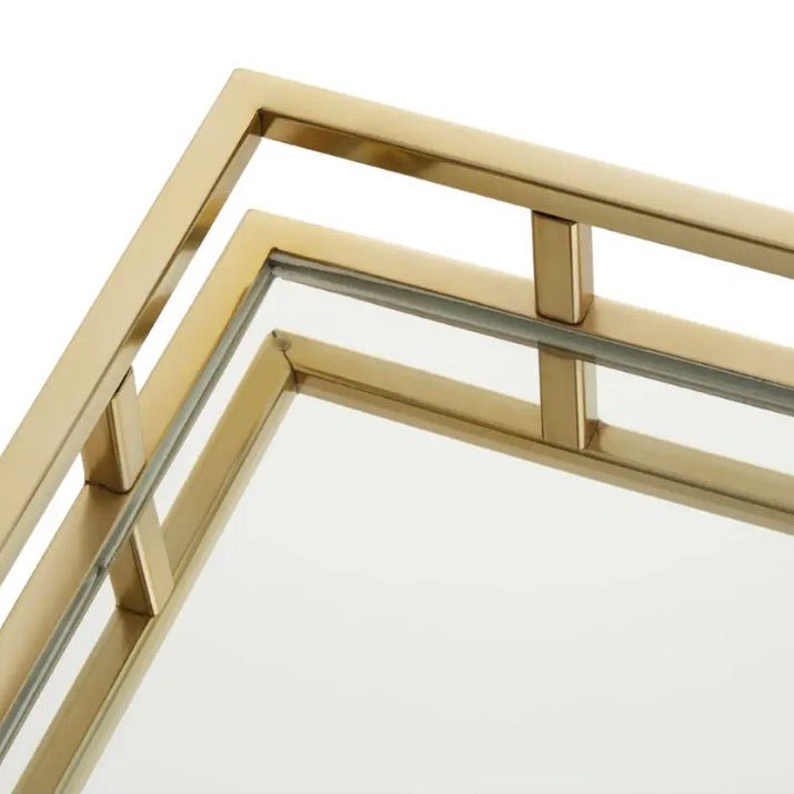 Cruzar Square Gold Finish Tray5 - Duck Barn Interiors