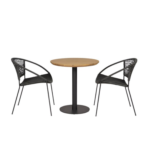 Dakota 2 Seater Bistro & Table Set - Black