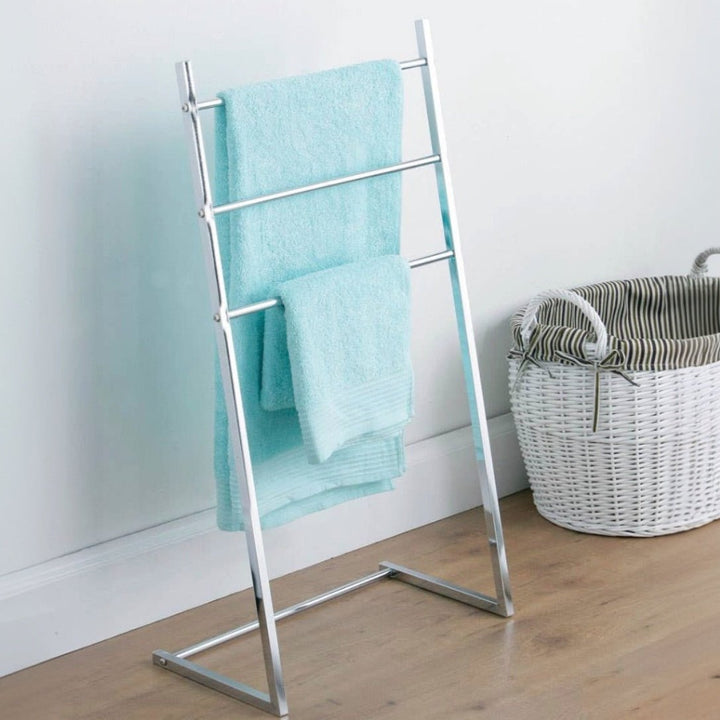 Dara 3 Arm Chrome Towel Stand2 - Duck Barn Interiors