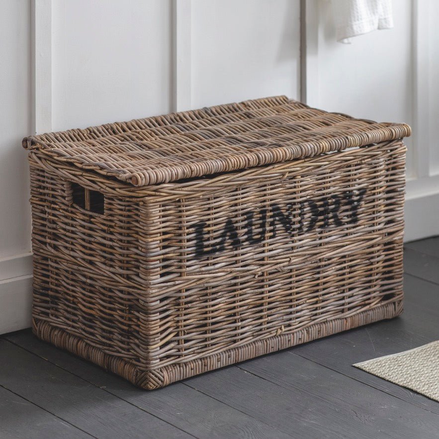 Dark and Lights Laundry Chest - Rattan3 - Duck Barn Interiors