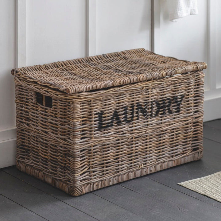 Dark and Lights Laundry Chest - Rattan3 - Duck Barn Interiors