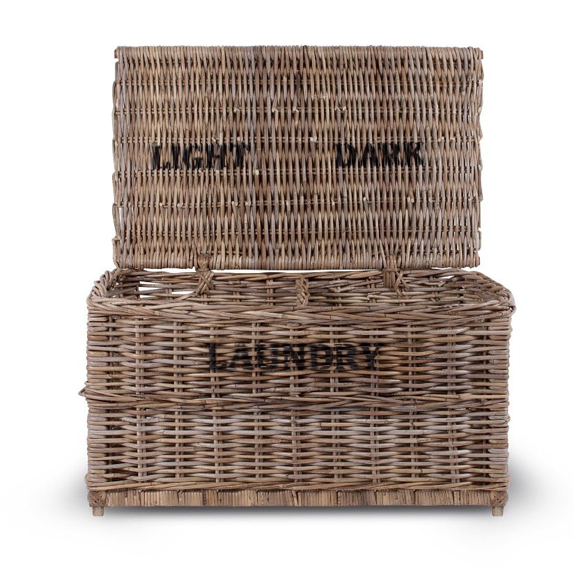 Dark and Lights Laundry Chest - Rattan1 - Duck Barn Interiors