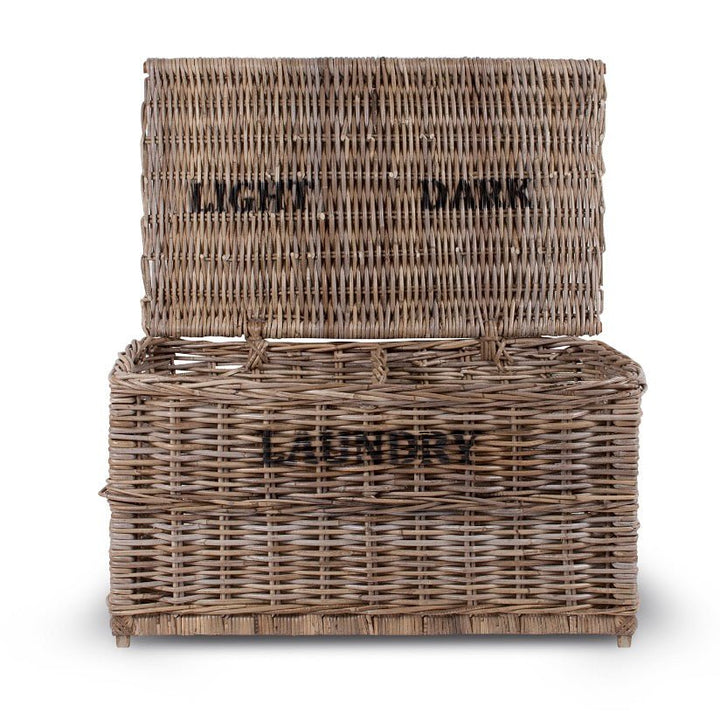 Dark and Lights Laundry Chest - Rattan1 - Duck Barn Interiors