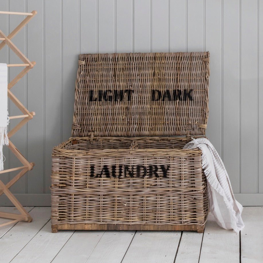 Dark and Lights Laundry Chest - Rattan2 - Duck Barn Interiors