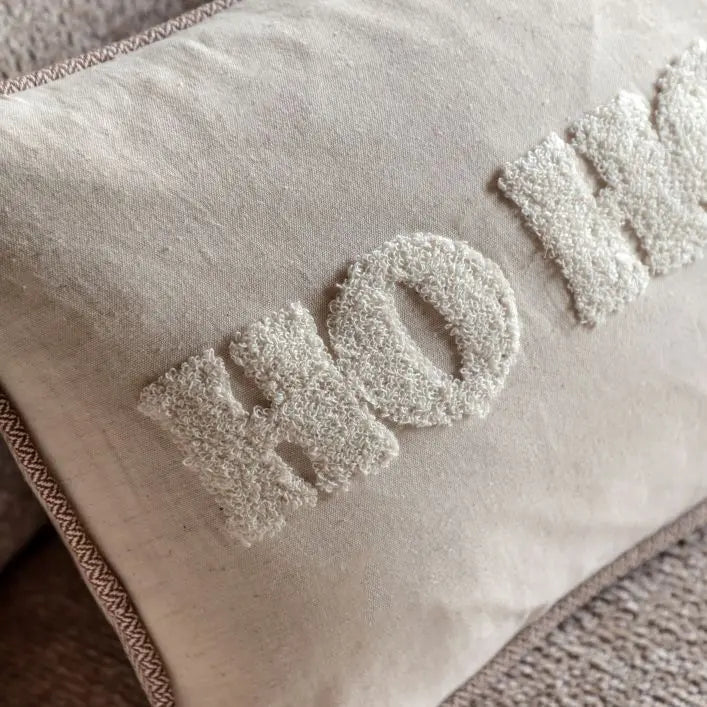 Deco Luxe HoHoHo Embroidered Cushion4 - Duck Barn Interiors