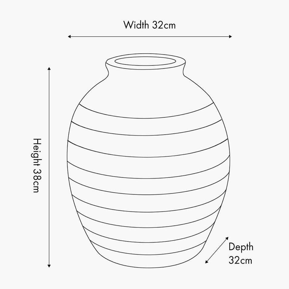 Decorative Ribbed White Wash Vase - Small8 - Duck Barn Interiors
