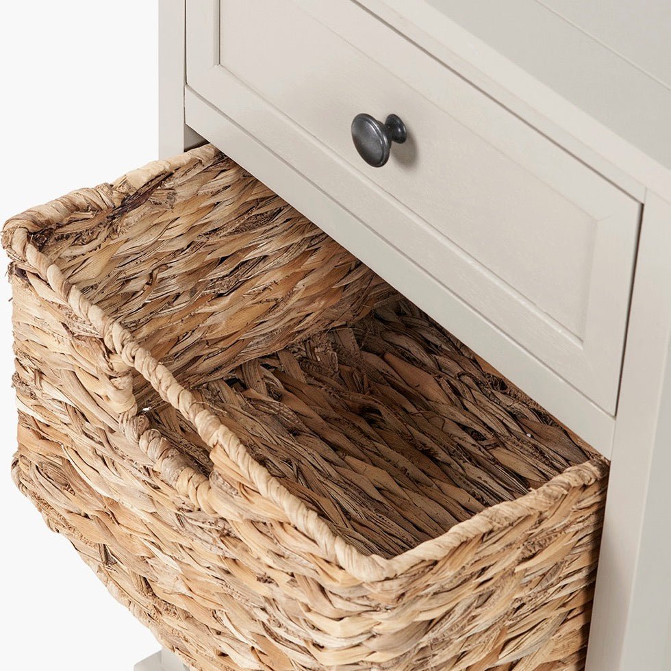 Devonshire Putty Pine 1 Drawer 2 Basket Cabinet8 - Duck Barn Interiors