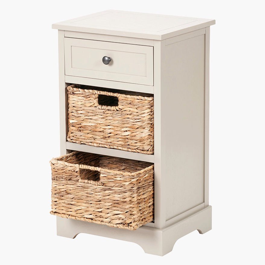 Devonshire Putty Pine 1 Drawer 2 Basket Cabinet4 - Duck Barn Interiors
