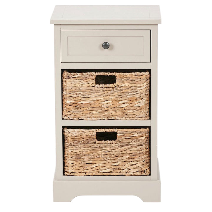 Devonshire Putty Pine 1 Drawer 2 Basket Cabinet2 - Duck Barn Interiors