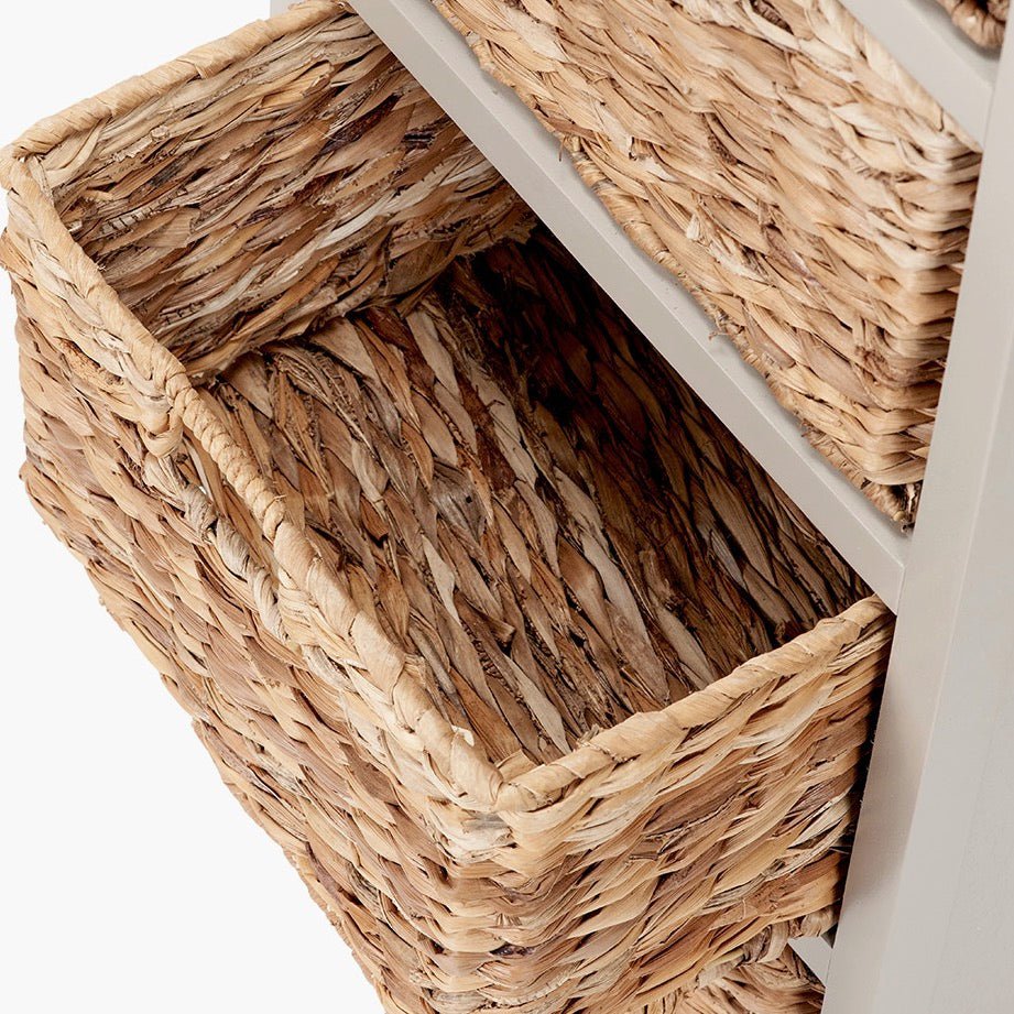 Devonshire Putty Pine 1 Drawer 4 Basket Tallboy3 - Duck Barn Interiors