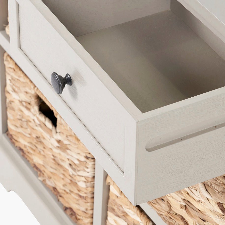 Devonshire Putty Pine 2 Drawer 4 Basket Unit4 - Duck Barn Interiors