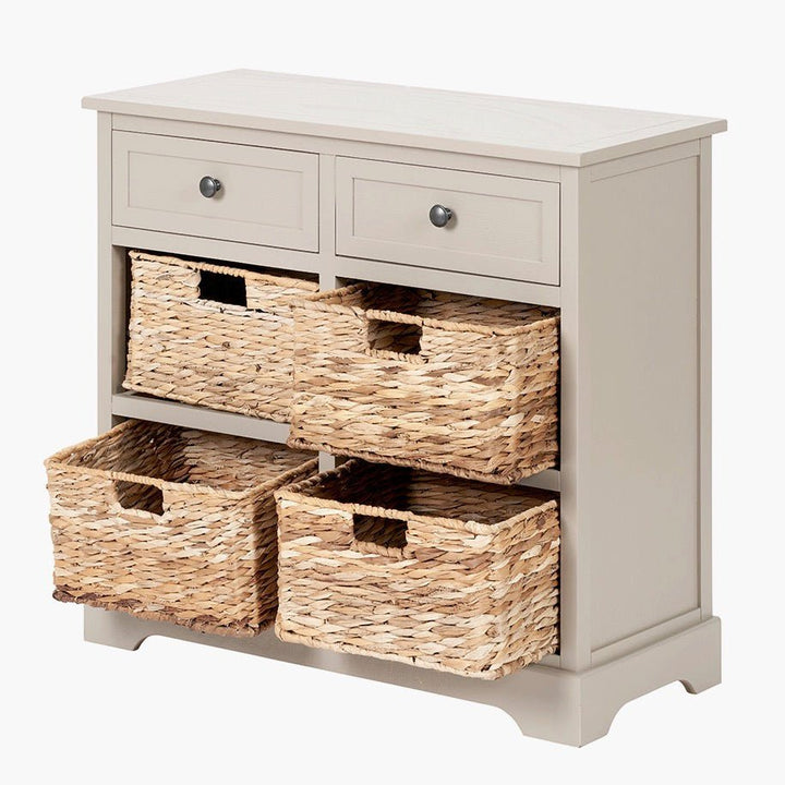 Devonshire Putty Pine 2 Drawer 4 Basket Unit12 - Duck Barn Interiors
