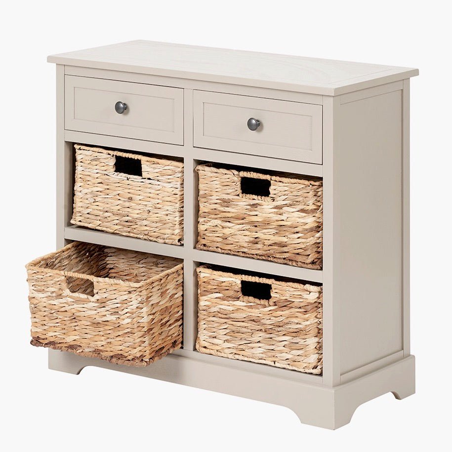 Devonshire Putty Pine 2 Drawer 4 Basket Unit11 - Duck Barn Interiors