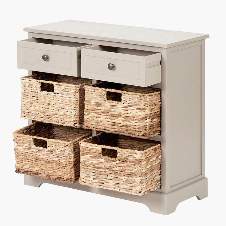 Devonshire Putty Pine 2 Drawer 4 Basket Unit6 - Duck Barn Interiors