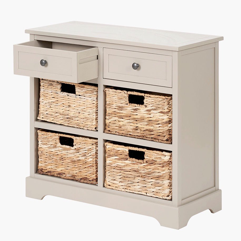 Devonshire Putty Pine 2 Drawer 4 Basket Unit7 - Duck Barn Interiors