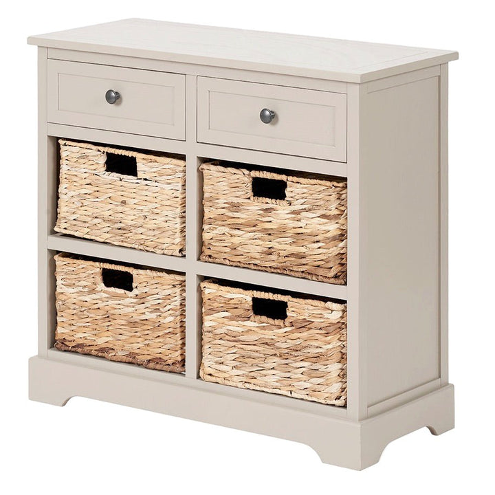 Devonshire Putty Pine 2 Drawer 4 Basket Unit1 - Duck Barn Interiors