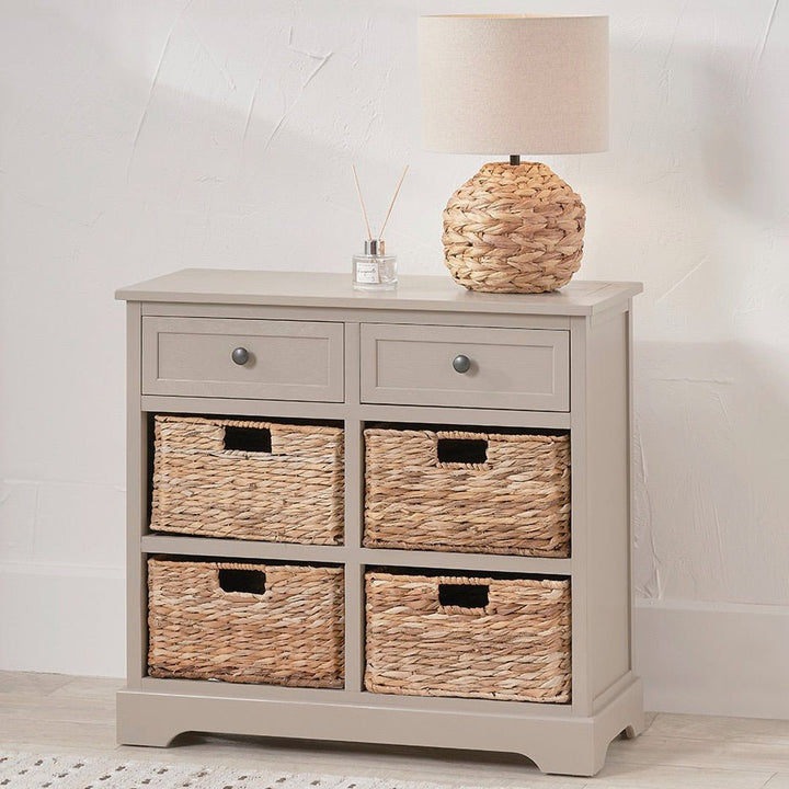 Devonshire Putty Pine 2 Drawer 4 Basket Unit3 - Duck Barn Interiors
